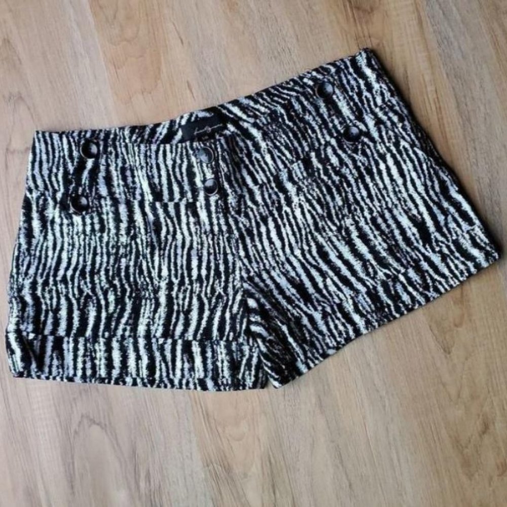 Zebra Print Cuffed Shorts